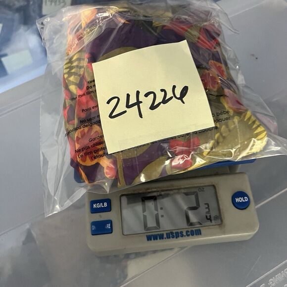 Bam Bam Boho Button Shirt Retro Floral Mod Print 3/4 Sleeve Festival Blouse L - Picture 11 of 11